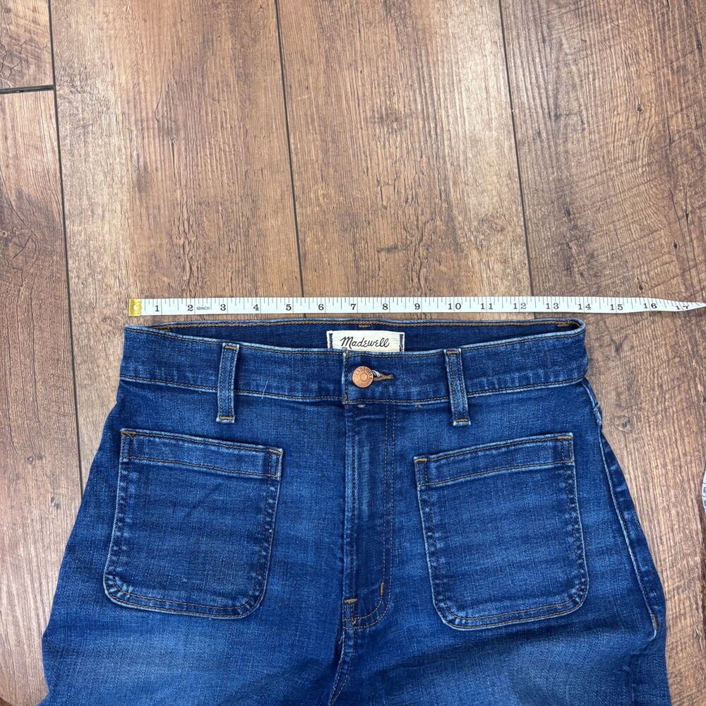 Madewell Emmett Patch Pocket Wide Leg Jeans Women's Size 27 Allentown Wash $138 - Picture 9 of 12